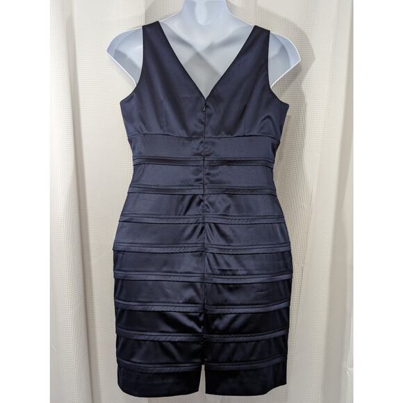 NWOT! AMERICAN LIVING, JCP! BLUE SATIN, GRADUATED "LAYERS" FORMAL DRESS! SZ 16 - Picture 7 of 8